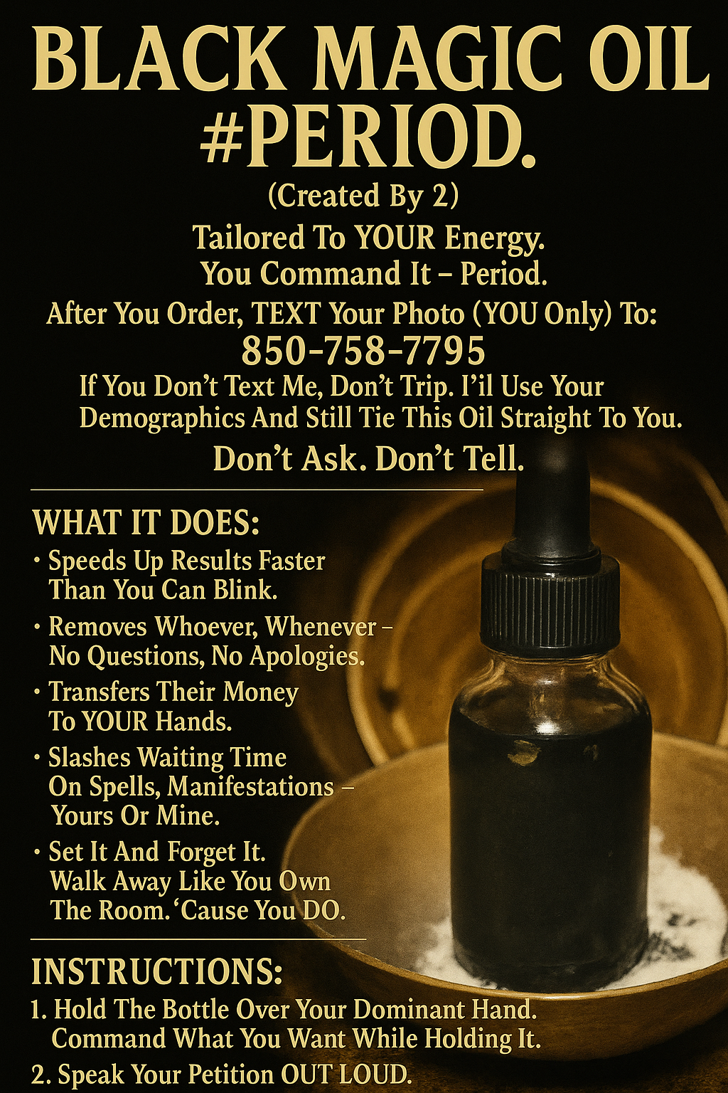 Black Magic Oil #Period. (Created By 2)