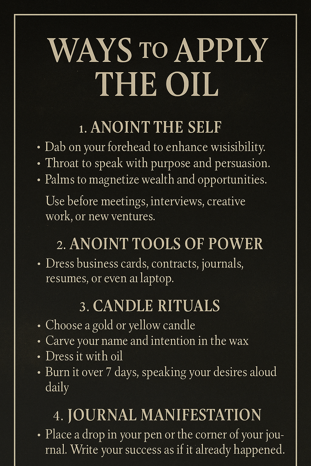 The Crown Of Success Oil