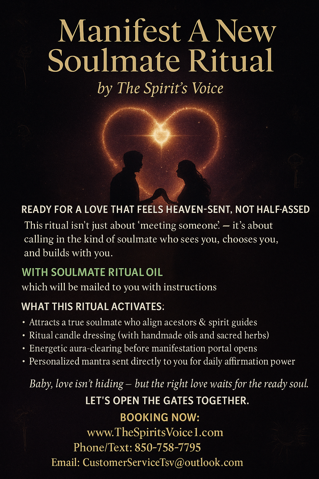 SOULMATE & New Lover RITUAL (With Dressing Oil)