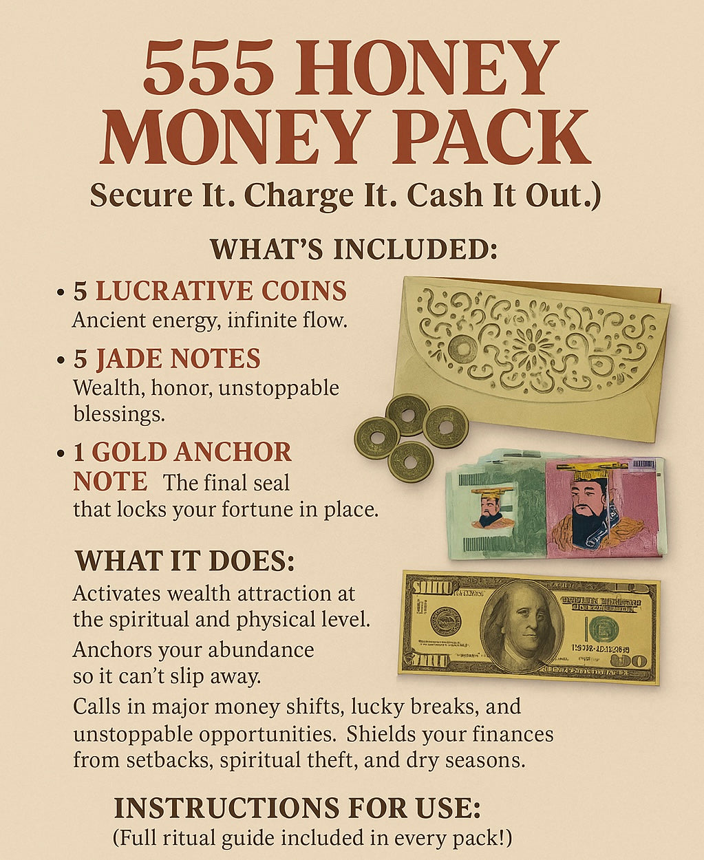 555 Honey Money Pack
(Secure It. Charge It. Cash It Out.)