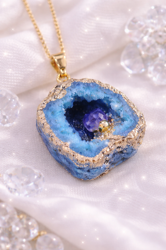 Valkyrie Blue Geode  & Necklace